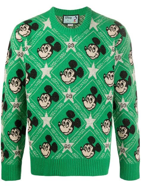 green mickey mouse gucci sweater|Gucci backpack Mickey Mouse.